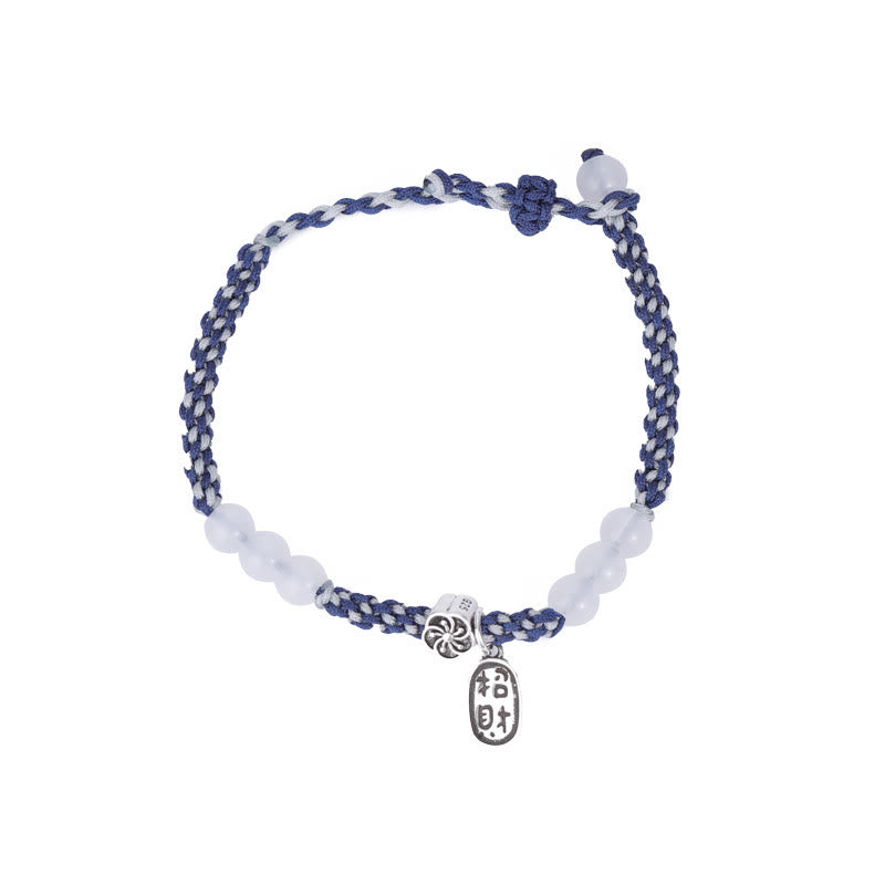 Pulsera de cuerda de la suerte hecha a mano con Buddha Stones