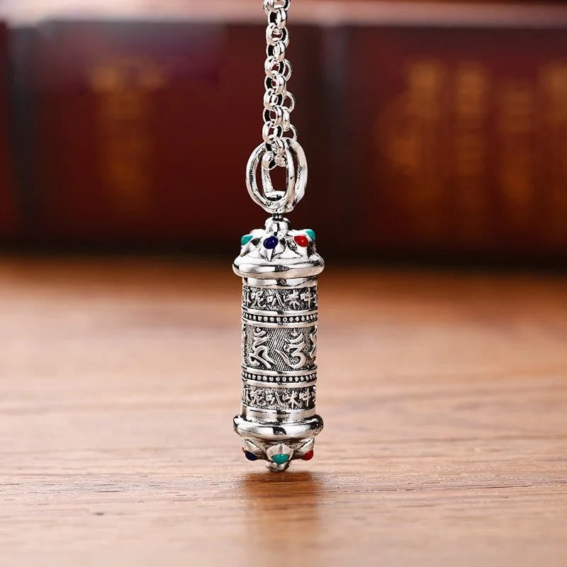Colgante de collar de enfoque Om Mani Padme Hum tibetano con Buddha Stones - Om Mani Padme Hum (Amor ♥ Enfoque) - image 0