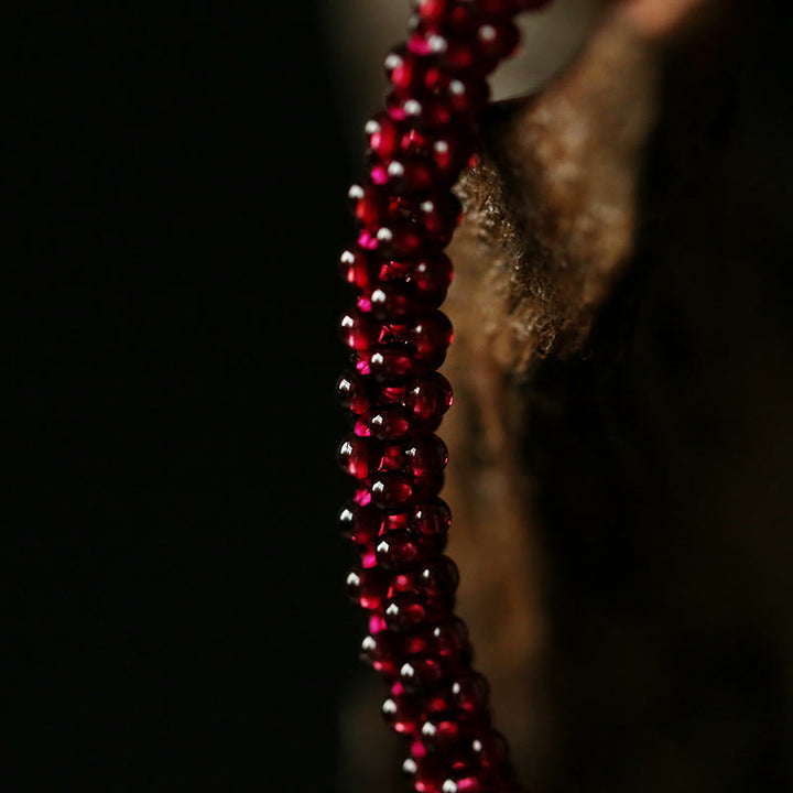 Pulsera de protección de cuentas de amazonita, ágata roja, cristal rosa, granate Natural , Buddha Stones