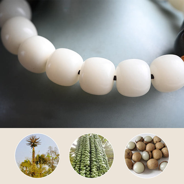 Buddha Stones, semillas naturales de Bodhi, hoja pequeña, sándalo rojo, madera de ébano, pulsera de sabiduría de gato de la suerte - image 20