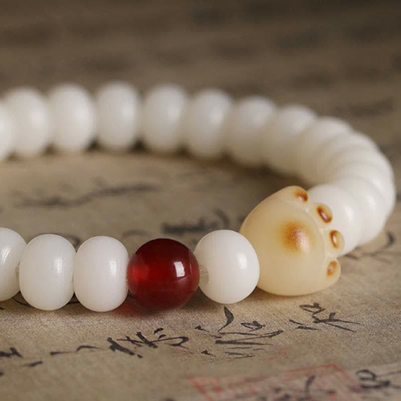 Pulsera de gato de la suerte con Buddha Stones , semillas naturales de Bodhi - image 3