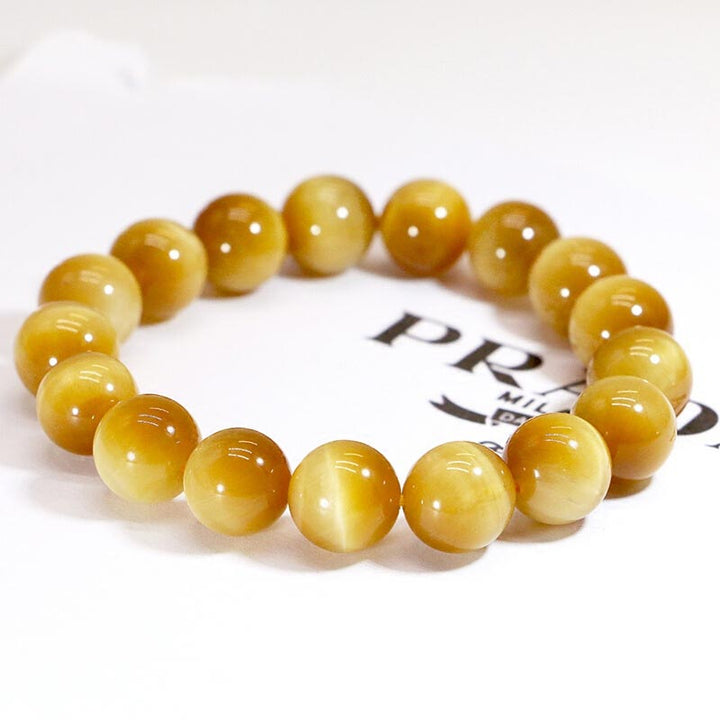 Pulsera de cuentas de ojo de tigre de cristal curativo de ansiedad y estrés con Buddha Stones
