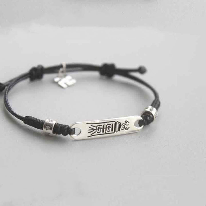 Pulsera trenzada de la fuerza de la suerte con hilo rojo de plata de ley 925 con Buddha Stones - image 9