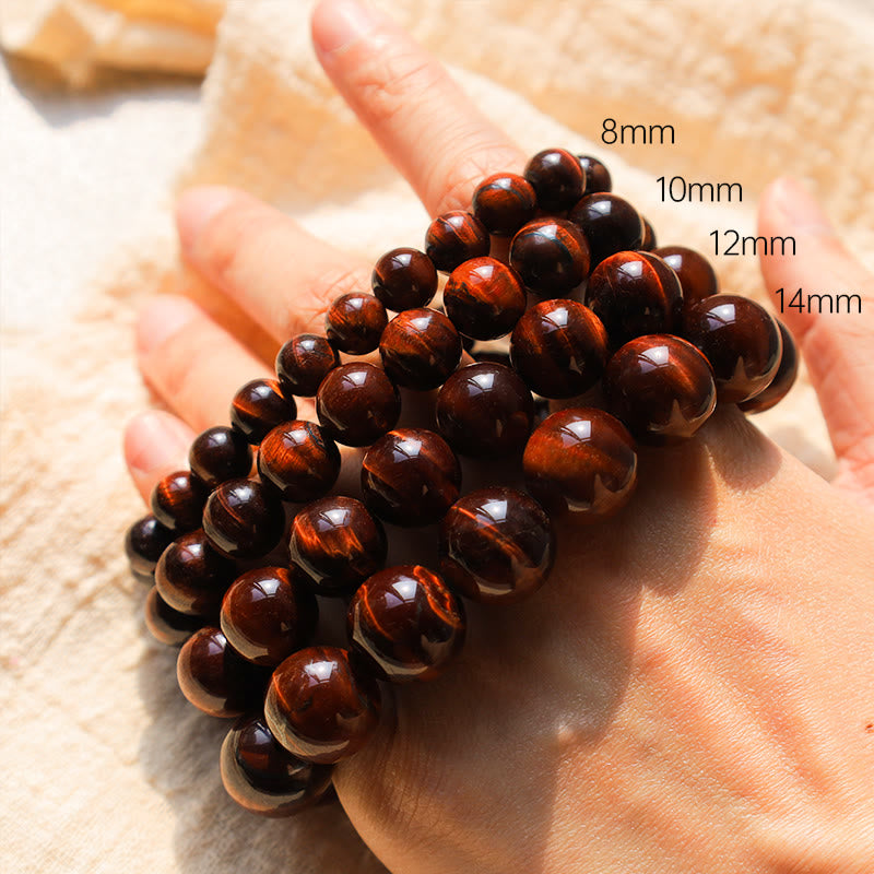 Pulsera de cuentas curativas de ojo de tigre natural con Buddha Stones