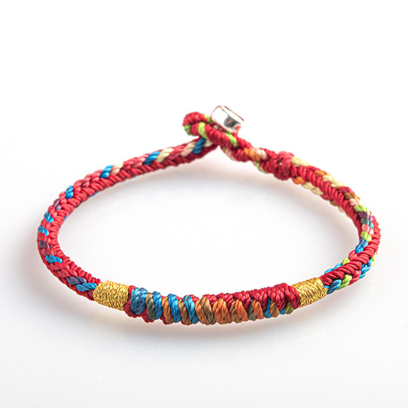 Buddha Stones Pulsera multicolor con Que estés seguro y afortunado en el próximo año