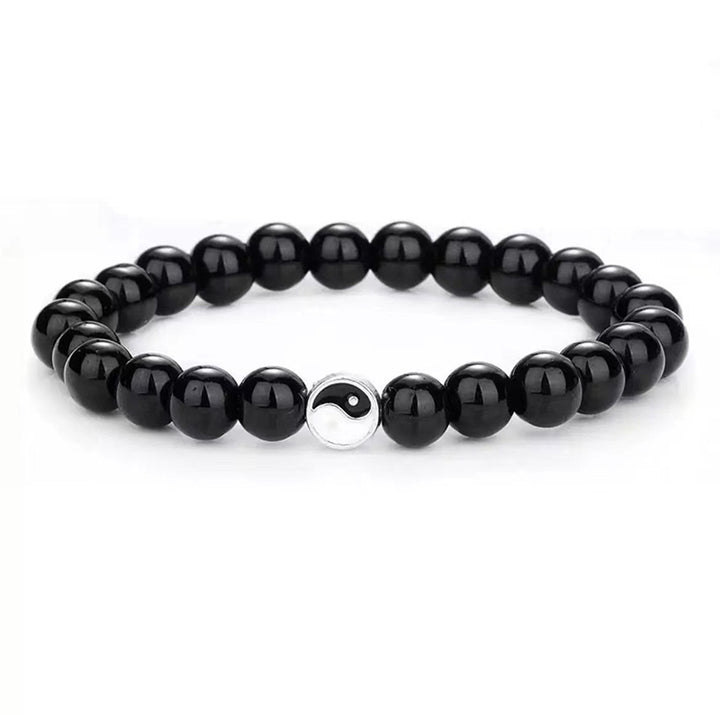 Buddha Stones, 3 uds., cuentas de piedra esmerilada de turquesa blanca Natural, pulsera de riqueza Yin Yang