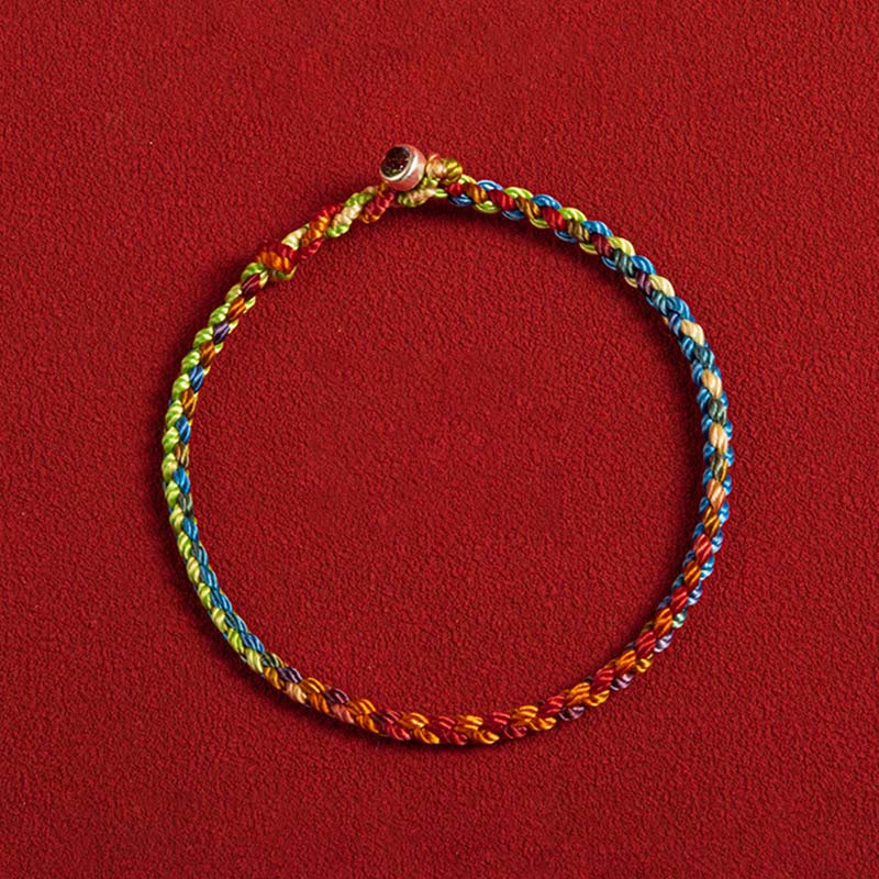 Buddha Stones;Que seas bendecido con paz y seguridad en las cuatro estaciones Pulsera Lucky Multicolor