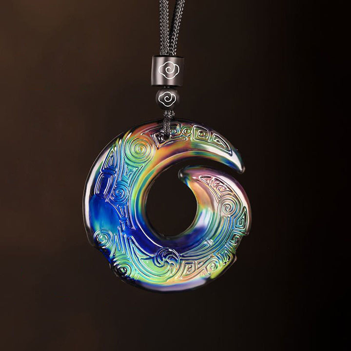 La suerte que cambia de color mejora el patrón de diseño Colgante de collar de cristal Liuli