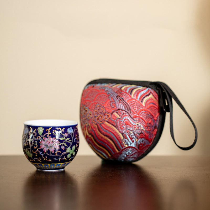 Taza de té de cerámica con diseño de vaina de flor de loto, Buddha Stones, taza de té de Kung Fu, 80ml