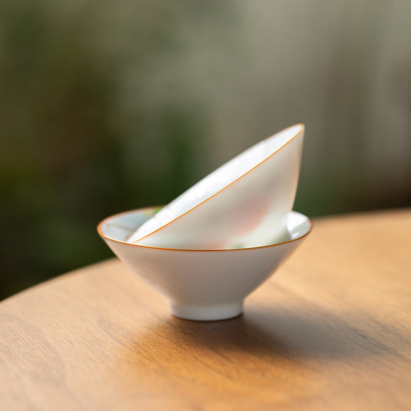 Taza de té de Kung Fu con Buddha Stones, flor de Mandala, pez Koi, pájaro de loto, caquis, 50ml