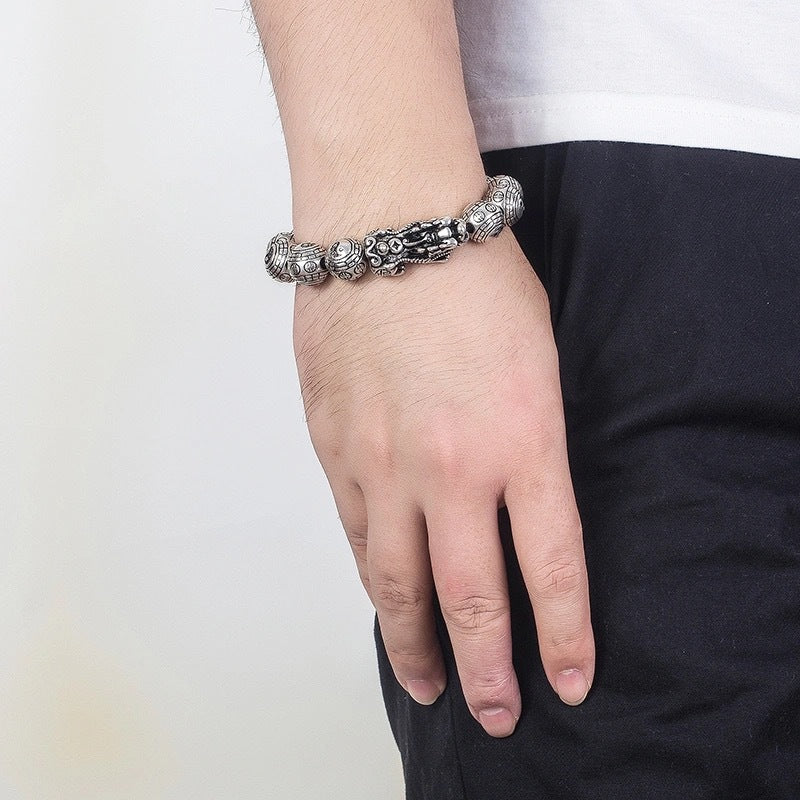 Pulsera de riqueza tibetana FengShui PiXiu con Buddha Stones