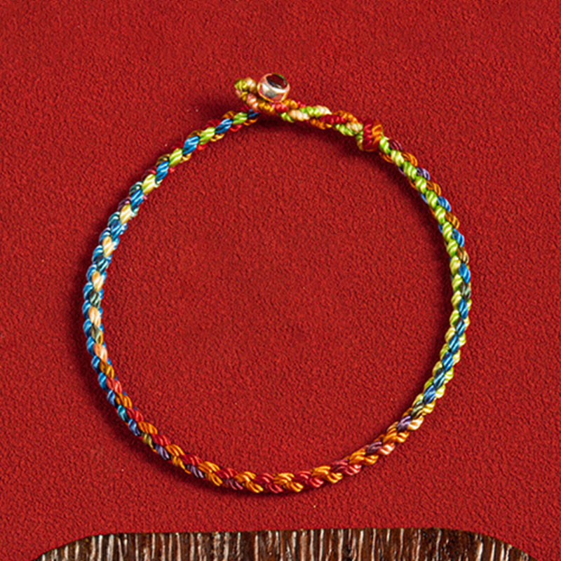 Buddha Stones;Que seas bendecido con paz y seguridad en las cuatro estaciones Pulsera Lucky Multicolor