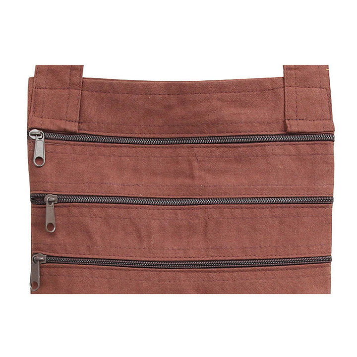 Bolso bandolera de algodón bordado con loto para práctica de la mente espiritual