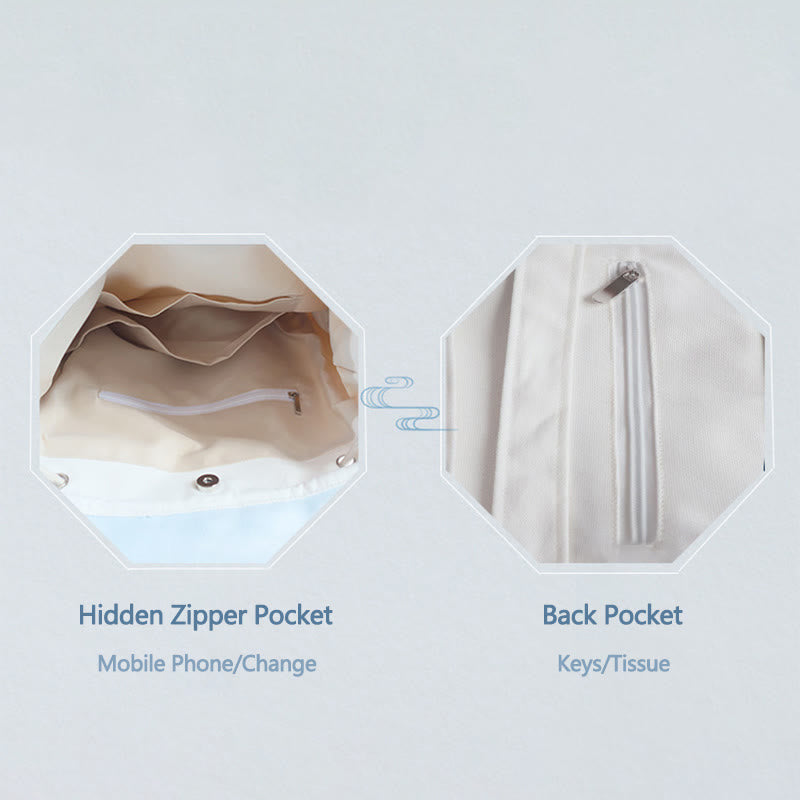 Mochila de lona de gran capacidad bordada hecha a mano con Buddha Stones - image 16