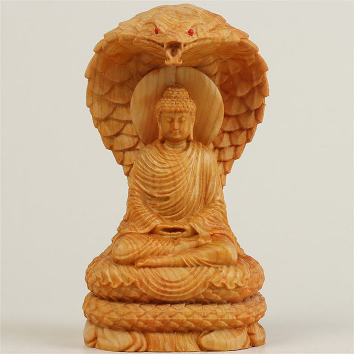 Buddha Stones hechas a mano Thuja Sutchuenensis madera Tathagata Buda proteger la decoración de los espíritus malignos