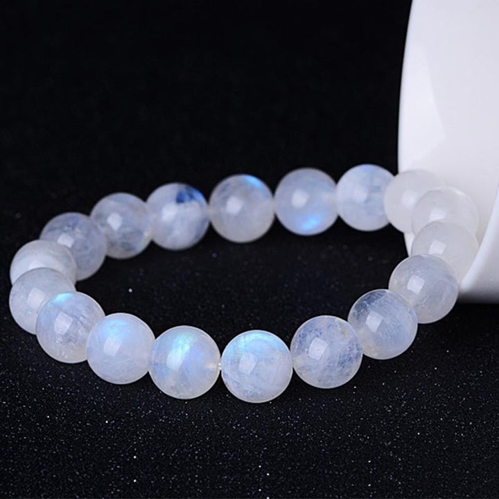 Pulsera de prosperidad de piedra lunar natural de Buddha Stones