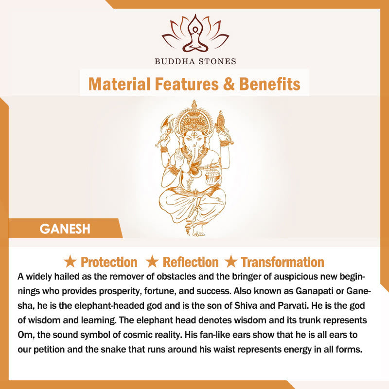 Buddha Stones hechas a mano, Ganesh Ganpati, estatuilla de elefante Liuli, pieza de arte con cristal, estatua de protección, decoración del hogar