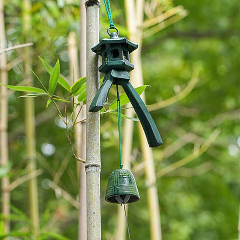 Campana colgante de pared auspiciosa, campana de la suerte, decoración del hogar hecha a mano
