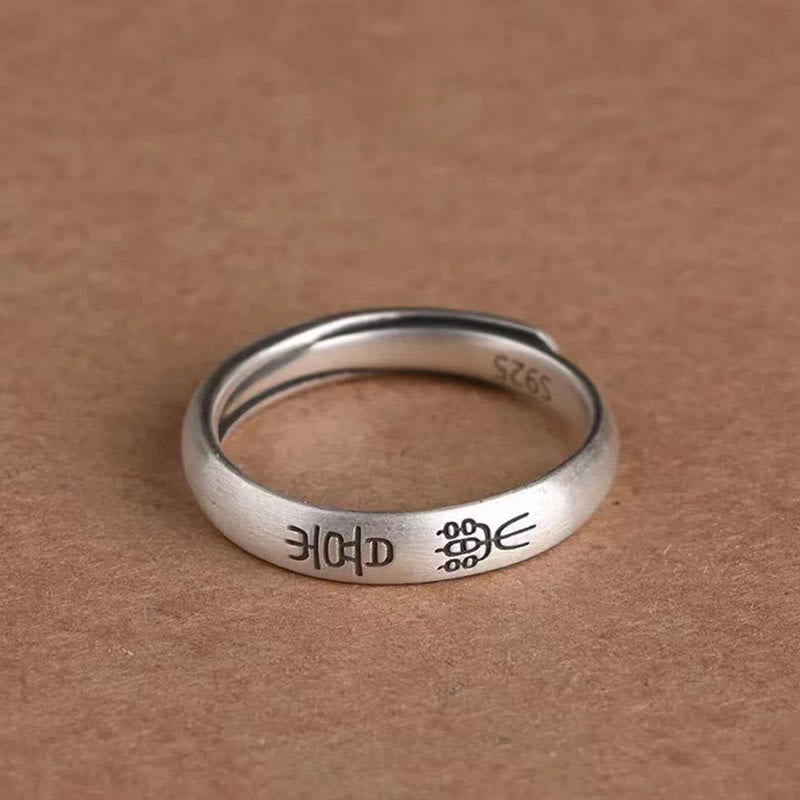 Anillo de riqueza de la suerte de cobre de paz y alegría