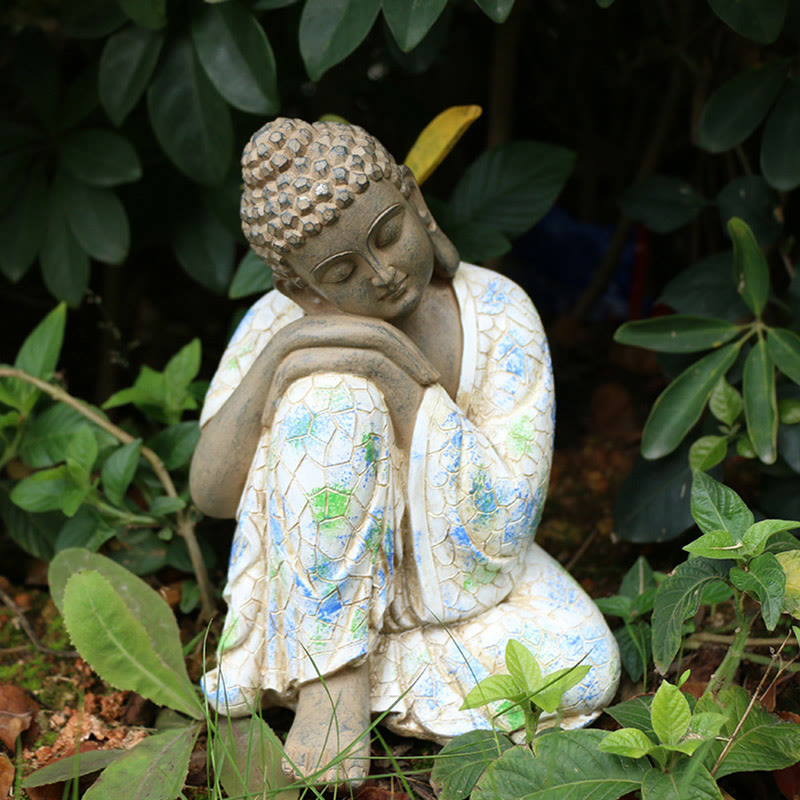 Estatua de resina de serenidad de Buda Zen meditando, decoración del hogar - image 15