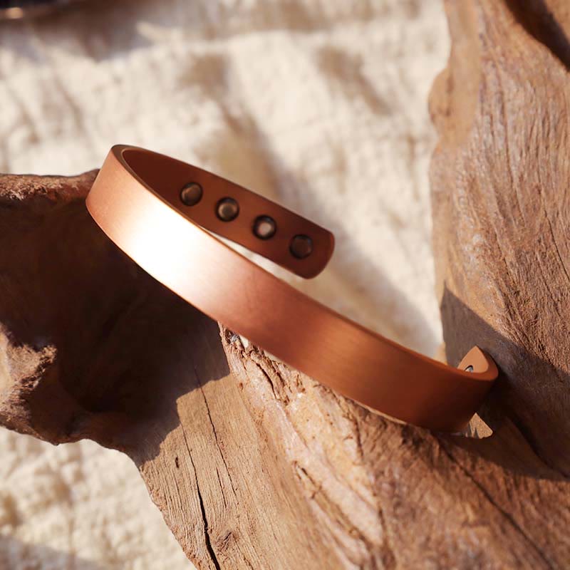 Brazalete ajustable de cobre magnético con diseño Vintage de Buddha Stones