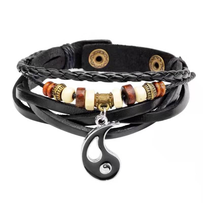Pulsera de equilibrio de pareja con colgante Yin Yang