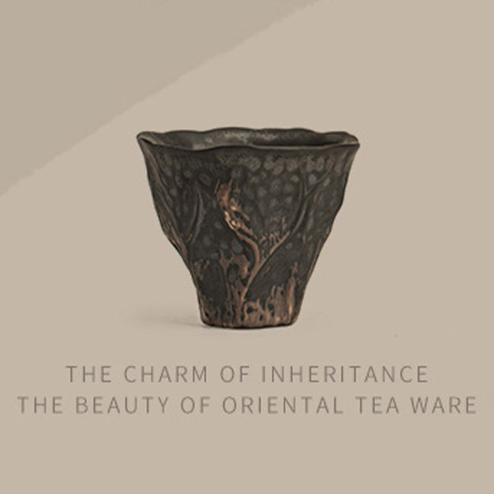 Taza de té de cerámica Zen con forma de flor de loto, Buddha Stones, taza de té de Kung Fu, 50ml