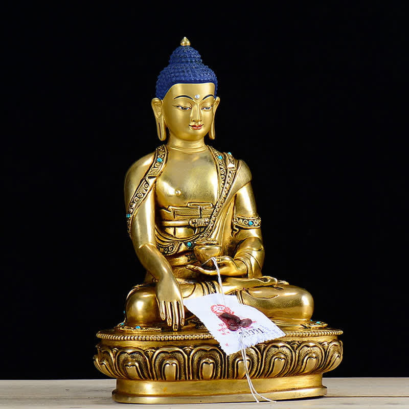 Estatua de cobre de la compasión de Buda Shakyamuni, decoración - image 1