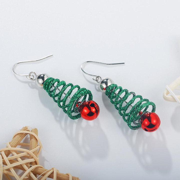 Pendientes colgantes con forma de árbol de Navidad