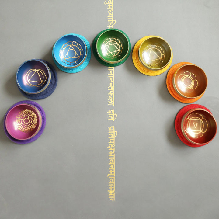 Cuenco con sonido tibetano de Buddha Stones hecho a mano para curación de chakras y meditación de atención plena, juego de cuencos para cantar