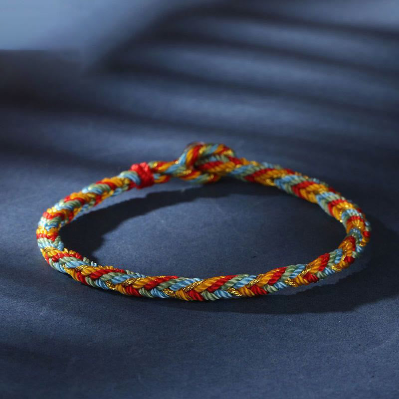 Buddha Stones;Que estés sano y salvo todo el año; Pulsera Suerte Multicolor
