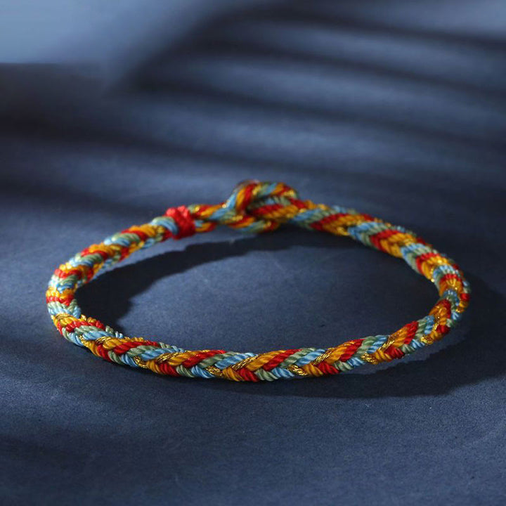 Buddha Stones;Que estés sano y salvo todo el año; Pulsera Suerte Multicolor