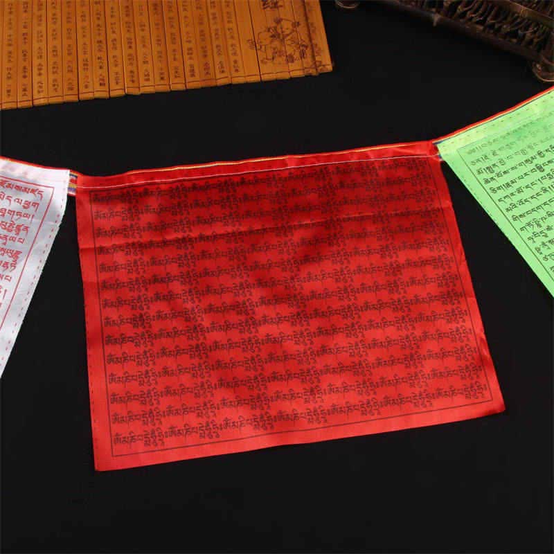 Bandera tibetana de oración al aire libre auspiciosa de caballo de viento de 5 colores