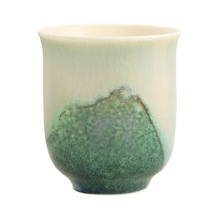 Tazas de té de cerámica verde creativas de Buddha Stones, tazas de té de Kung Fu