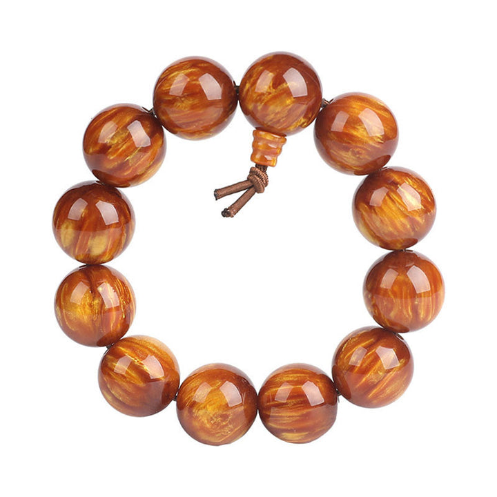 Buddha Stones Sauce De Mar Dorado Éxito Pulsera Positiva Mala