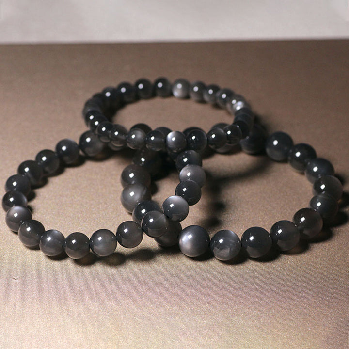 Pulsera de cuentas de amor positivo de piedra lunar natural