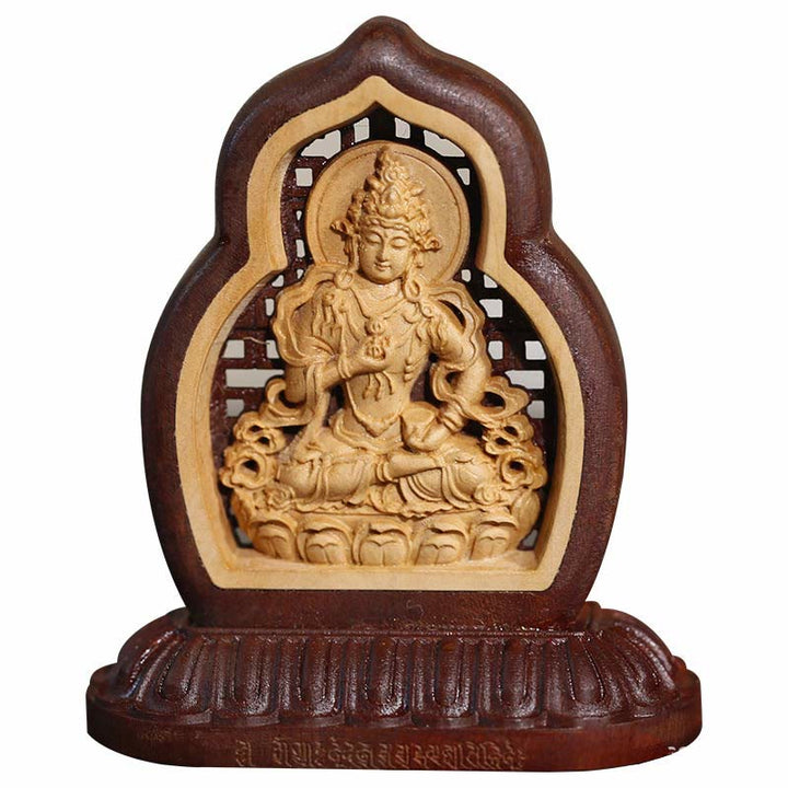Estatua de la compasión grabada en madera de Buda Vajrasattva, decoración - image 1