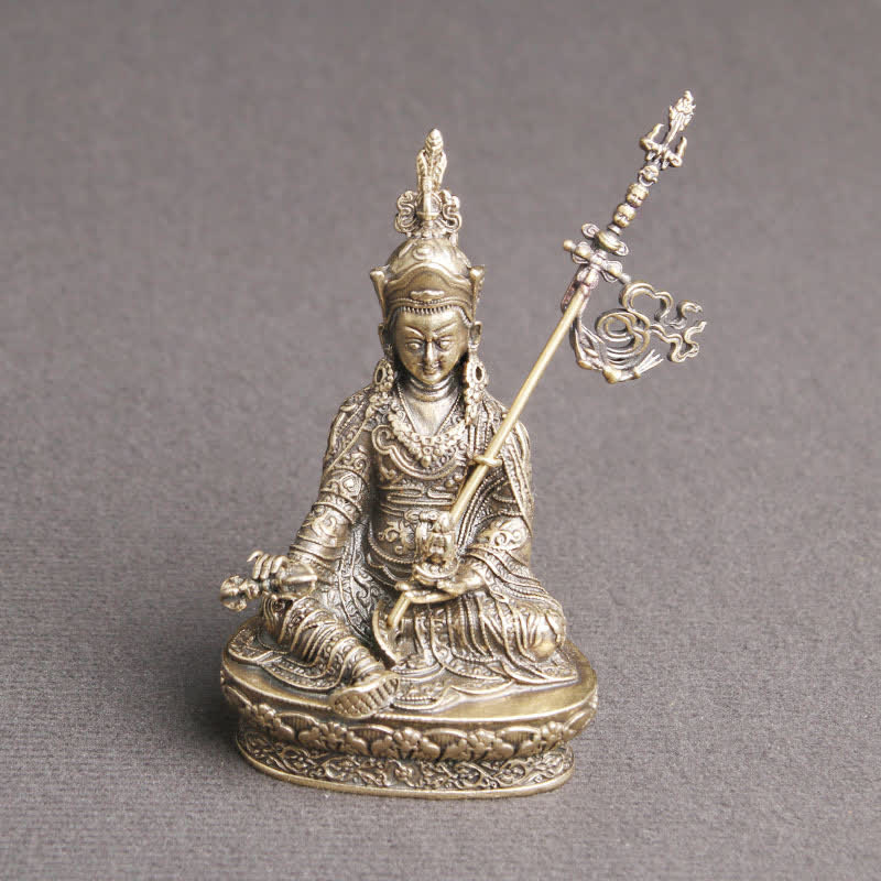 Figura de Buda Padmasambhava, estatua de cobre de serenidad, decoración del templo - image 7