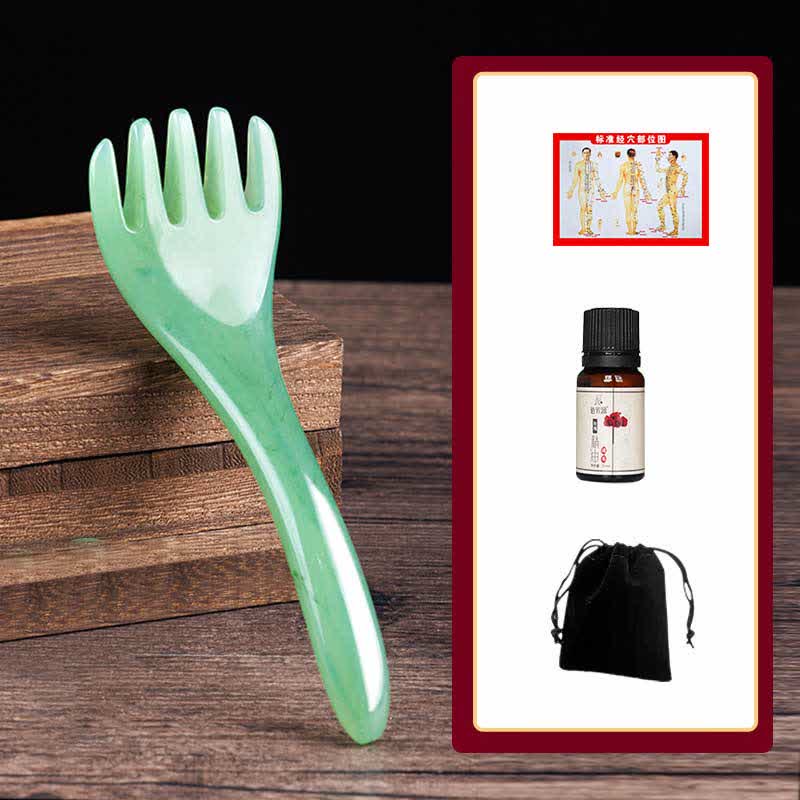 Juego de herramientas de peine de masaje Gua Sha de resina