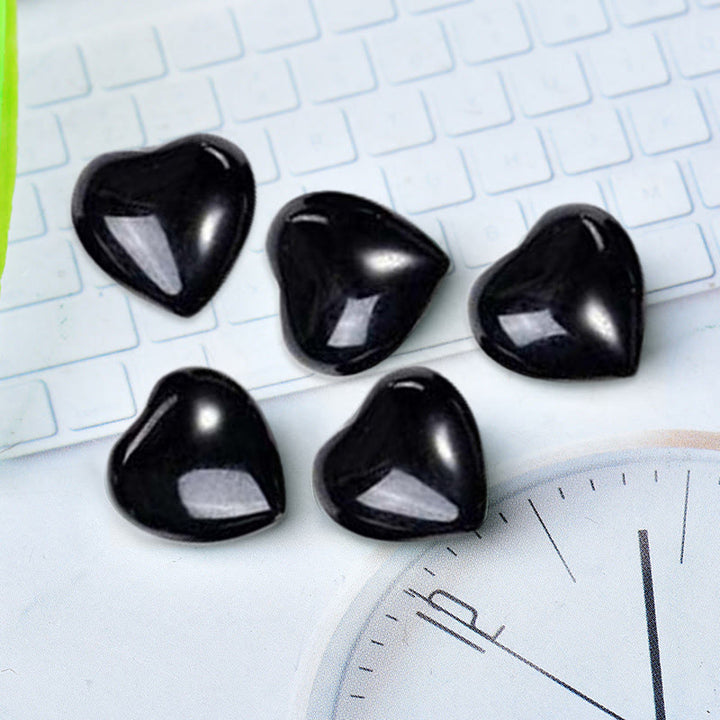 Decoración de amor con piedra de ojo de tigre, amatista natural - Ónix negro*5 piezas - image 13
