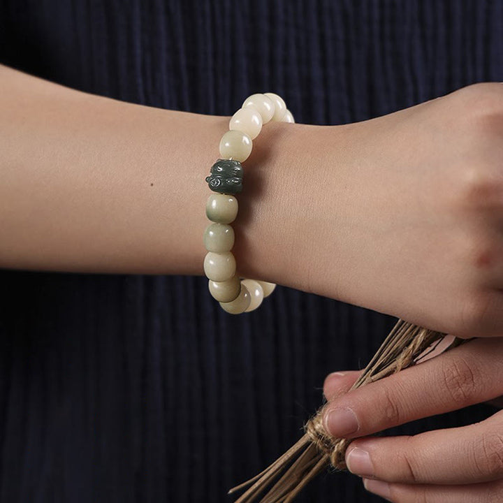 Pulsera de la paz con Buddha Stones, gato de la suerte, semilla Bodhi, pata de gato - image 7