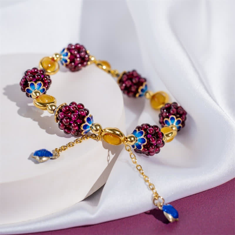 Pulsera Calm Granate Tibetano Buddha Stones