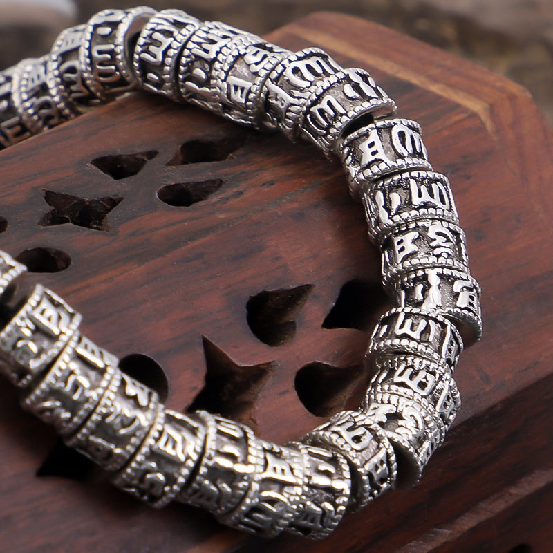 Pulsera de pureza de mantra tibetano hecha a mano con Buddha Stones
