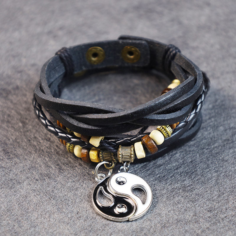 Pulsera de equilibrio de pareja con colgante Yin Yang