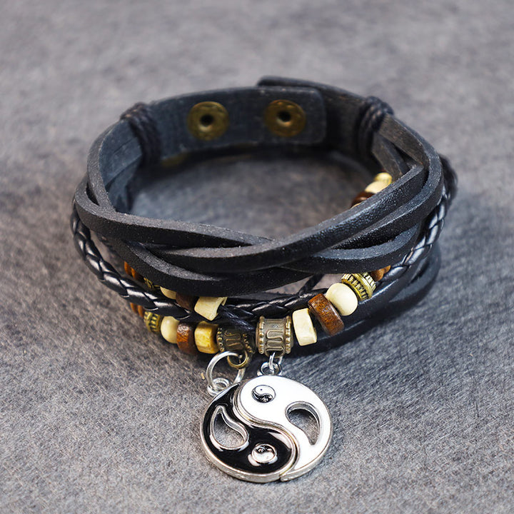 Pulsera de equilibrio de pareja con colgante Yin Yang