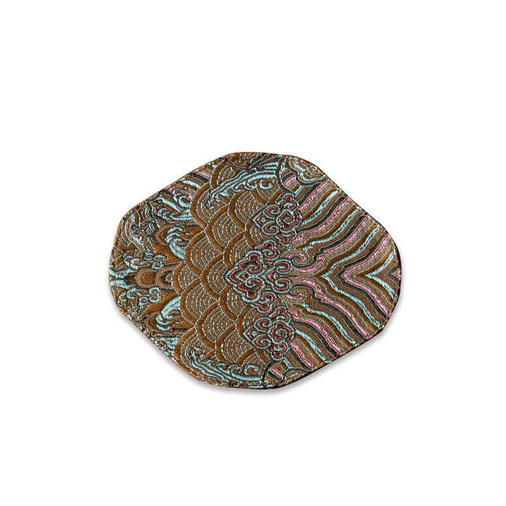 Buddha Stones, ola de mar Vintage, flor de ciruelo de bambú bordada