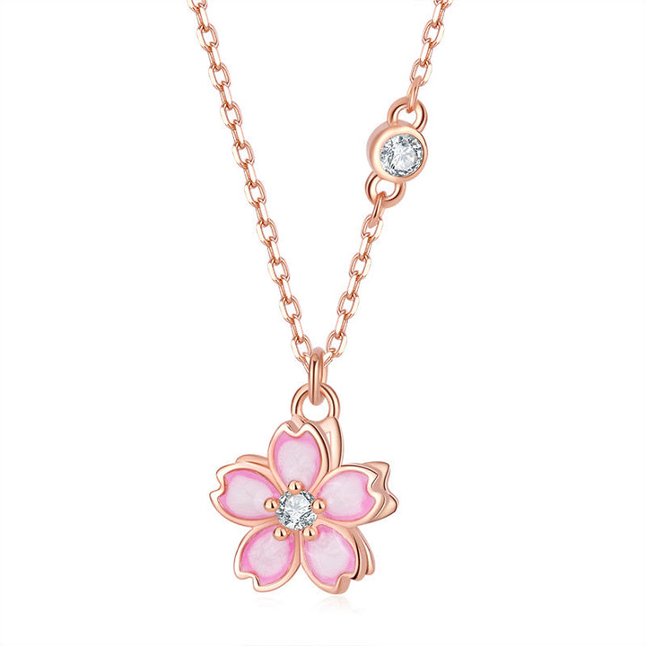 Colgante de plata de ley 925 con Buddha Stones , flor de cerezo, protección giratoria