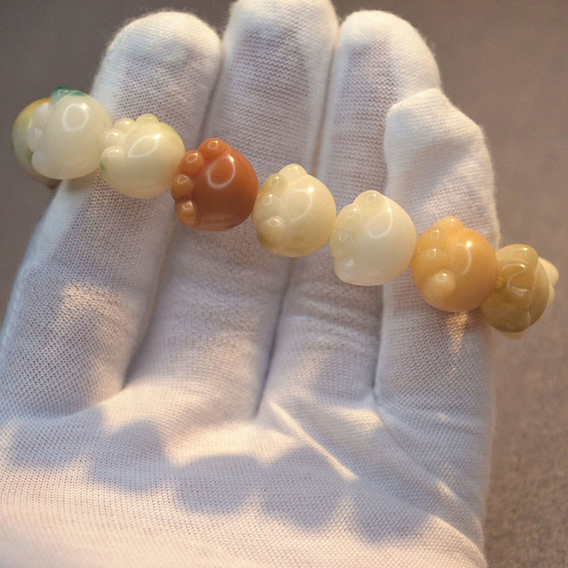 Pulsera de armonía tranquila con diseño de pata de gato y semillas de Bodhi multicapa con Buddha Stones - image 10