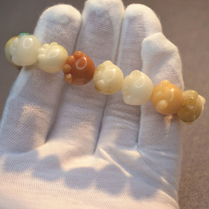 Pulsera de armonía tranquila con diseño de pata de gato y semillas de Bodhi multicapa con Buddha Stones - image 10