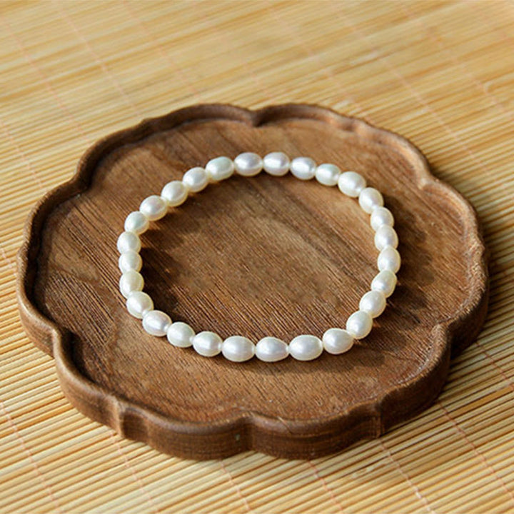Pulsera con cuentas curativas de perlas naturales de Buddha Stones